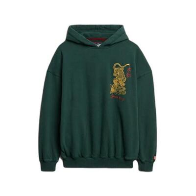 Dames hoodie oversized superdry tokyo narrative