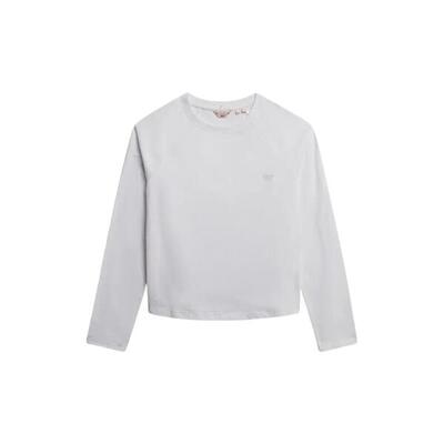Langarm t-shirt met logo voor vrouwen superdry essential