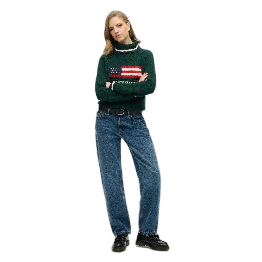 Pull col roulé maille femme Superdry Americana 3/6