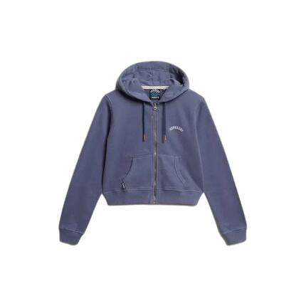 Damska krótka bluza z kapturem z zamek i logo Superdry Essential