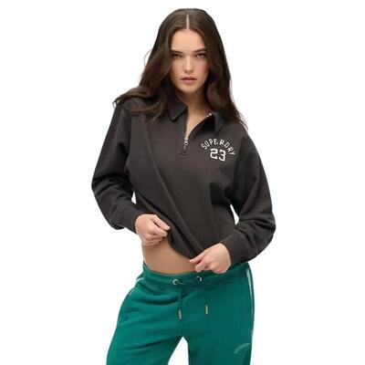 Dames sweatshirt met ronde hals en rits superdry athletic essentials