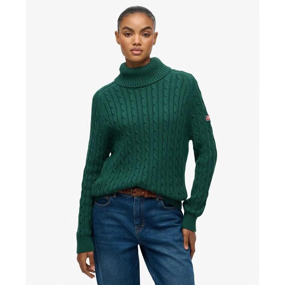 Pull ample torsadé à col roulé femme Superdry 2/6