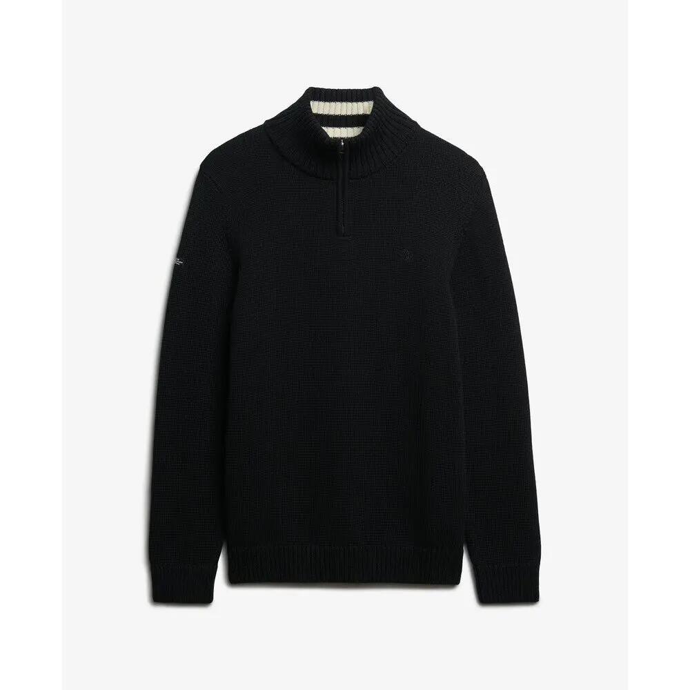 Cotton knit funnel neck jumper Superdry