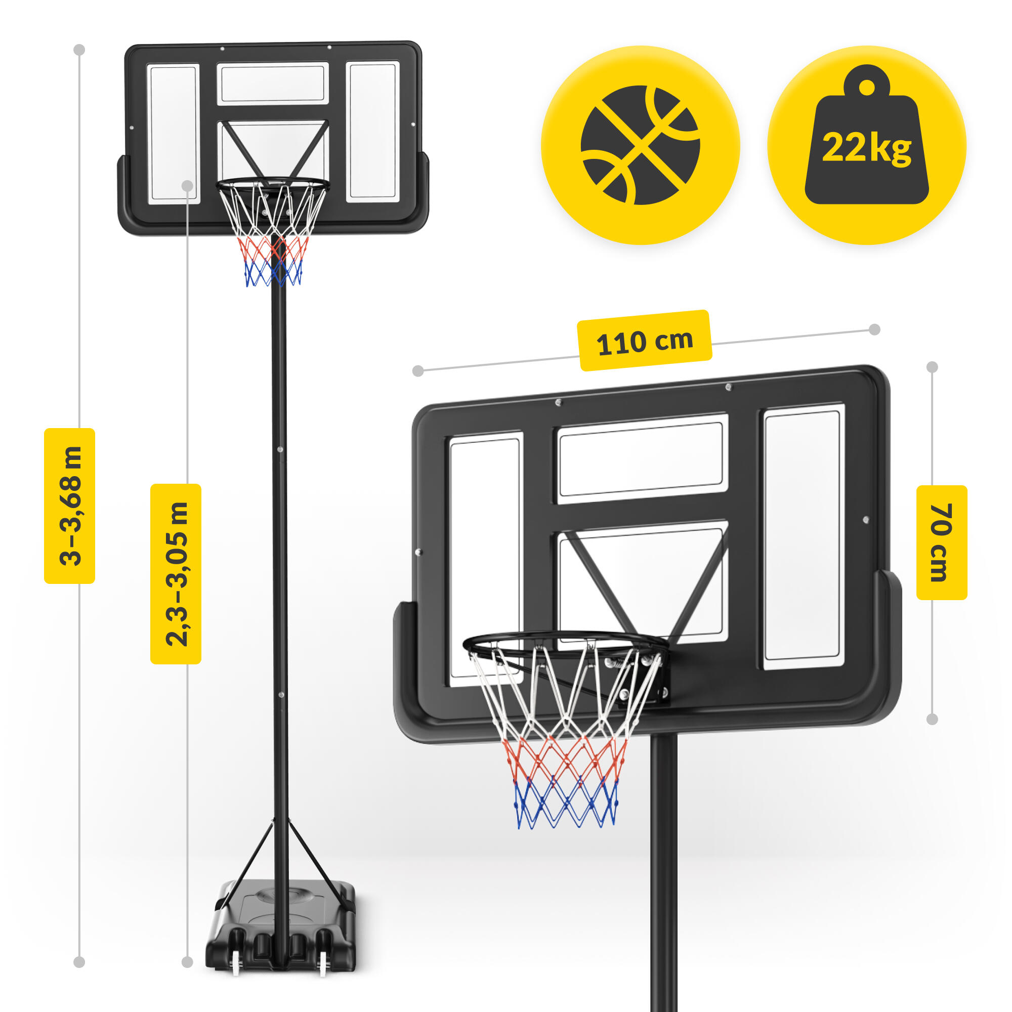 Volně stojící basketbalový koš SHOOTER FALCON 3/7