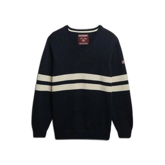 Pull oversize rayé col V femme Superdry