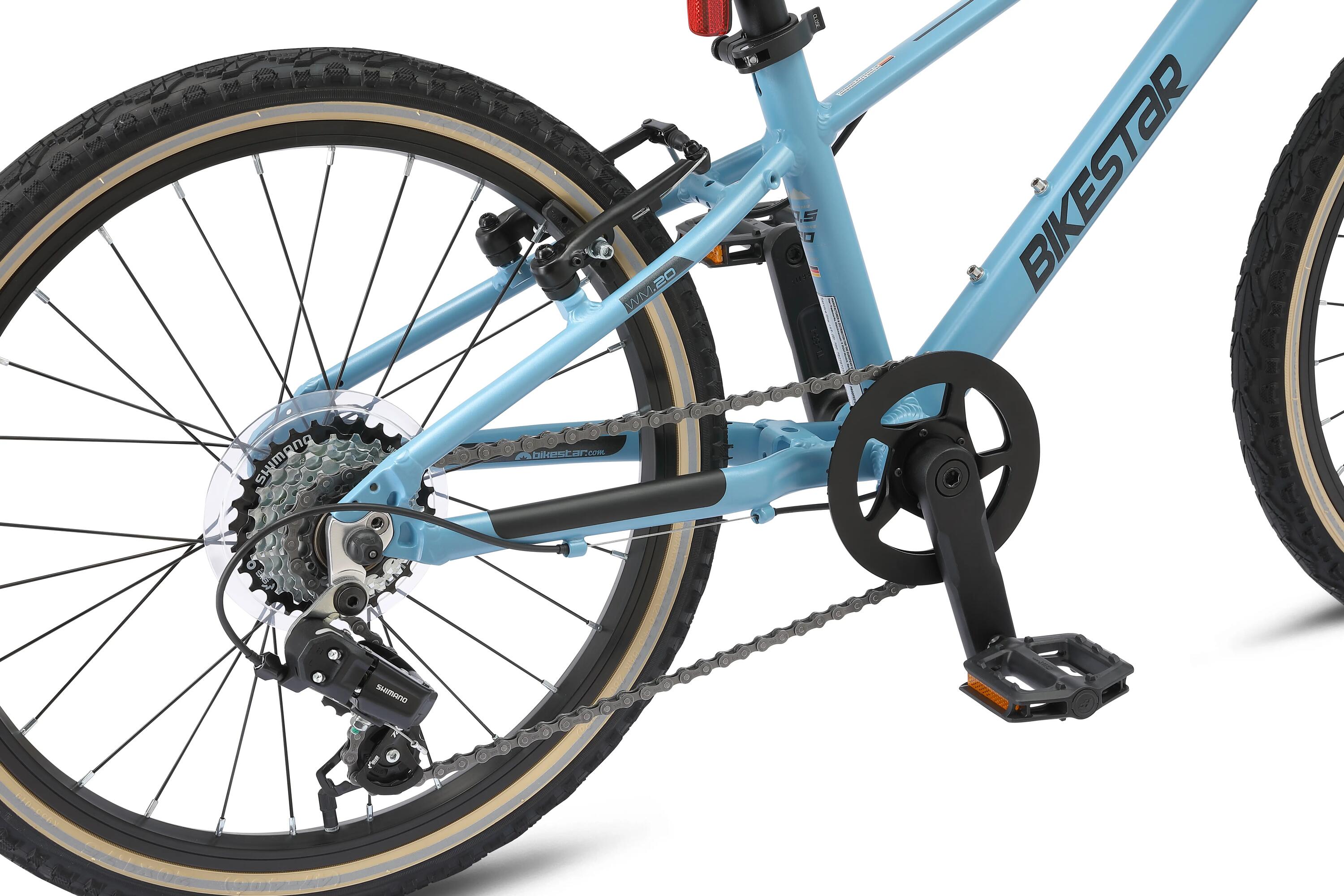 Stadsfiets 20" aluminium, kinderfiets 6 jaar, lichtgewicht 8 kg, 7 versnellingen 5/7