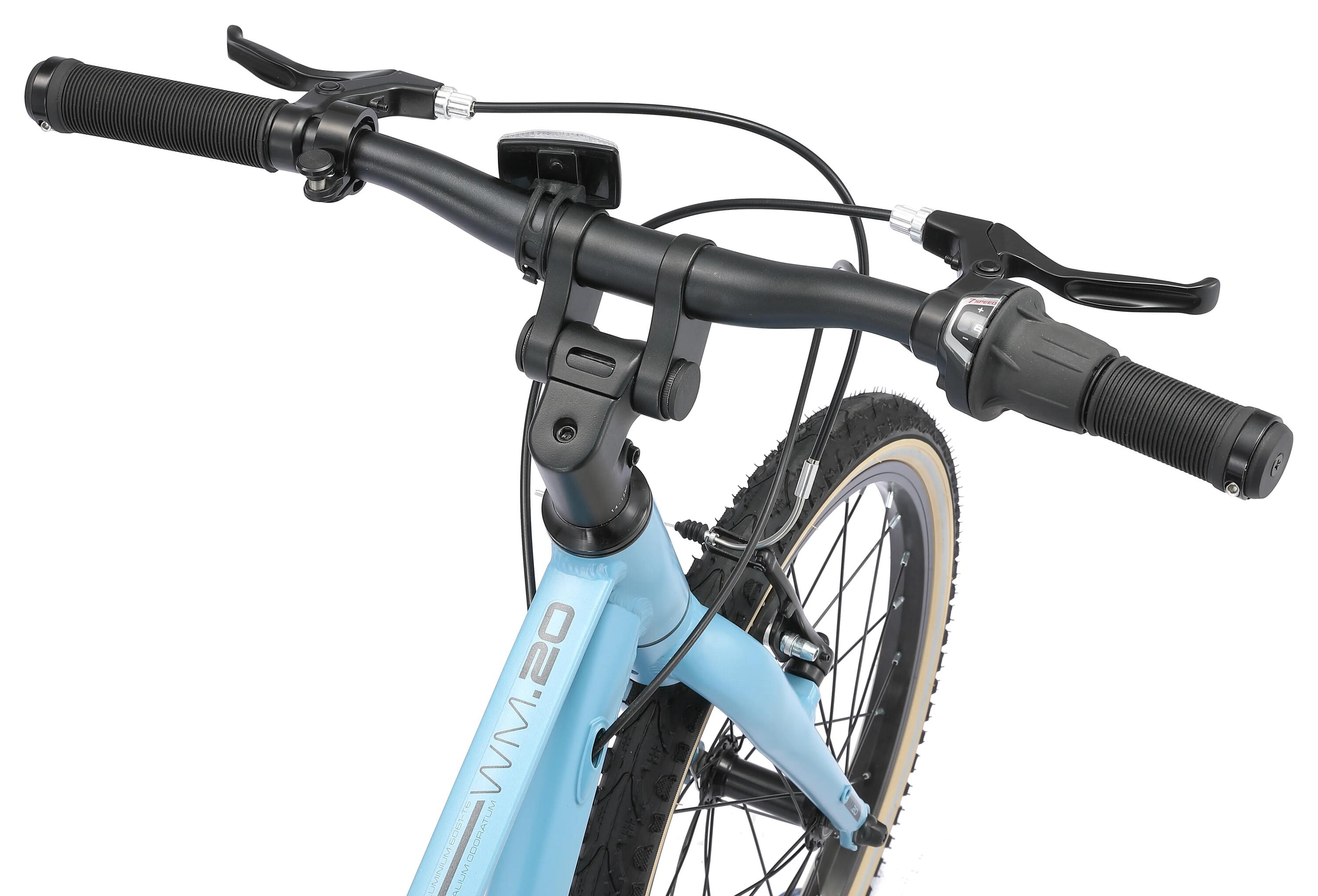 Stadsfiets 20" aluminium, kinderfiets 6 jaar, lichtgewicht 8 kg, 7 versnellingen 7/7