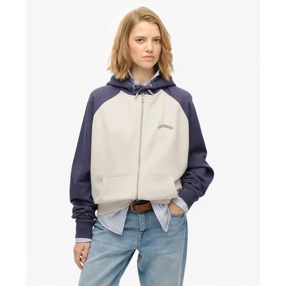 Sweatshirt à capuche zippé à logo et manches raglan femme Superdry Essential 3/6