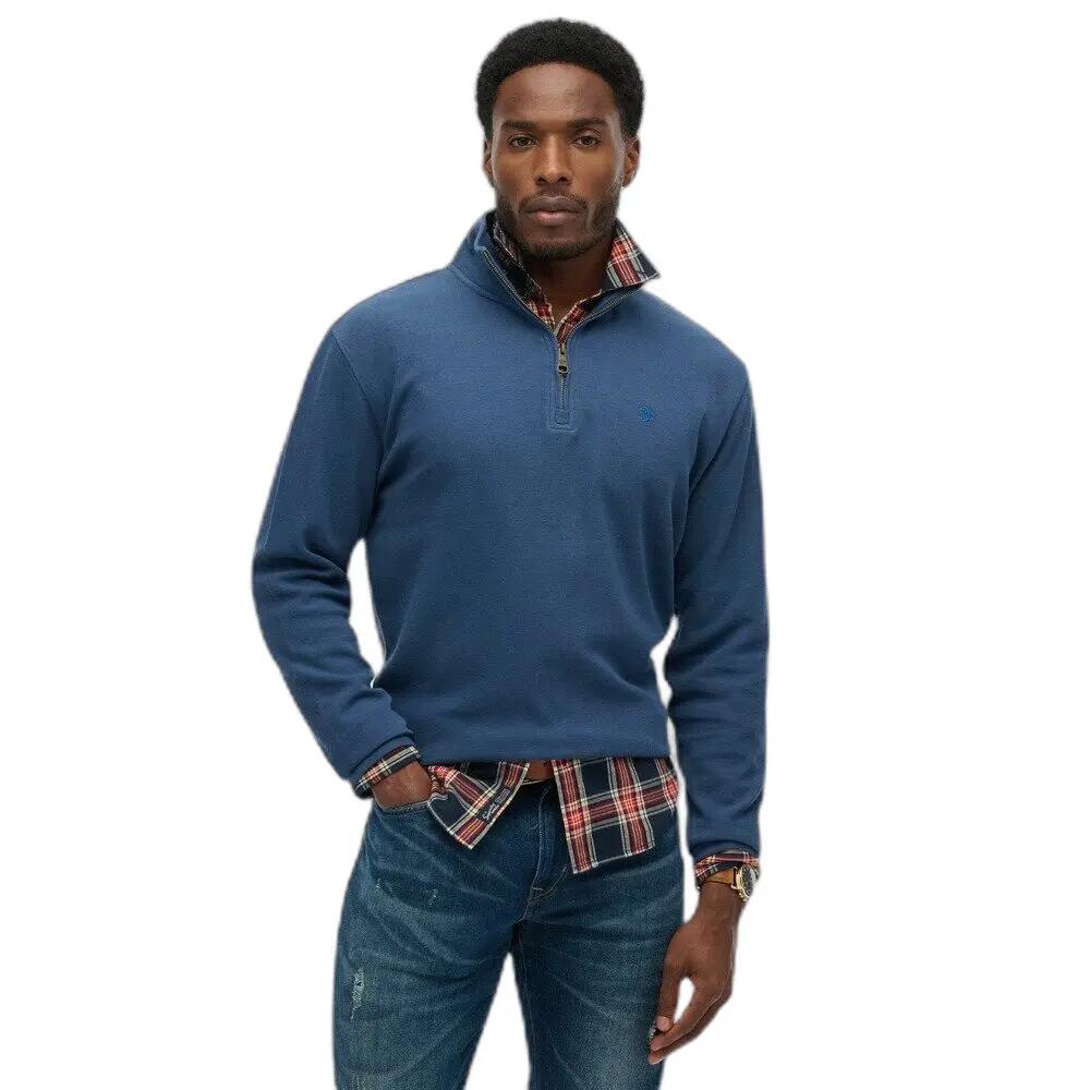 Sweter z prążkowanego materiału z zamkiem na szyi Superdry 2/6