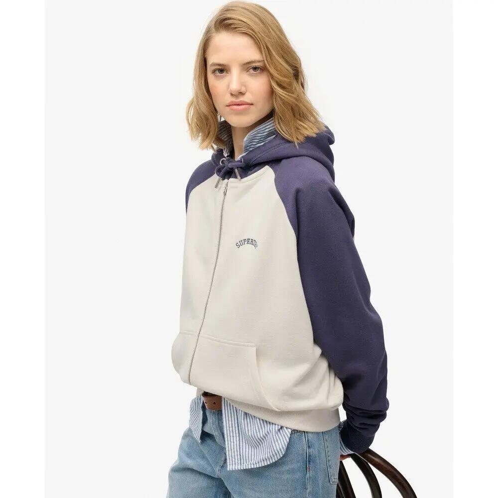 Sweatshirt à capuche zippé à logo et manches raglan femme Superdry Essential 4/6