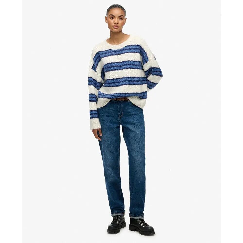 Brushed striped knit pullover for women Superdry 2/5