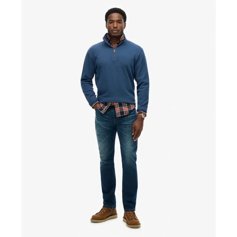 Sweter z prążkowanego materiału z zamkiem na szyi Superdry 4/6
