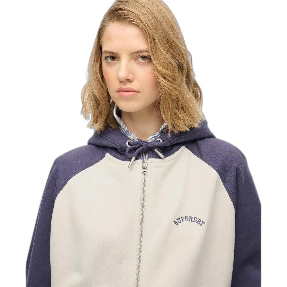 Sweatshirt à capuche zippé à logo et manches raglan femme Superdry Essential 6/6