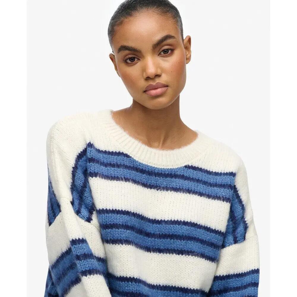 Brushed striped knit pullover for women Superdry 5/5