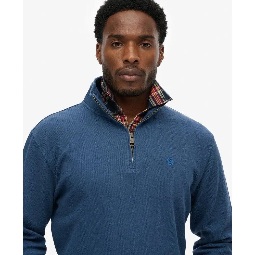 Sweter z prążkowanego materiału z zamkiem na szyi Superdry 6/6