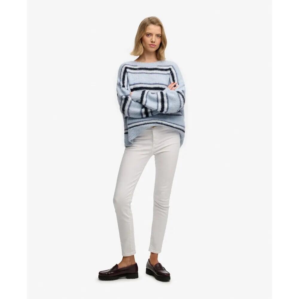 Brushed striped knit pullover for women Superdry 3/5