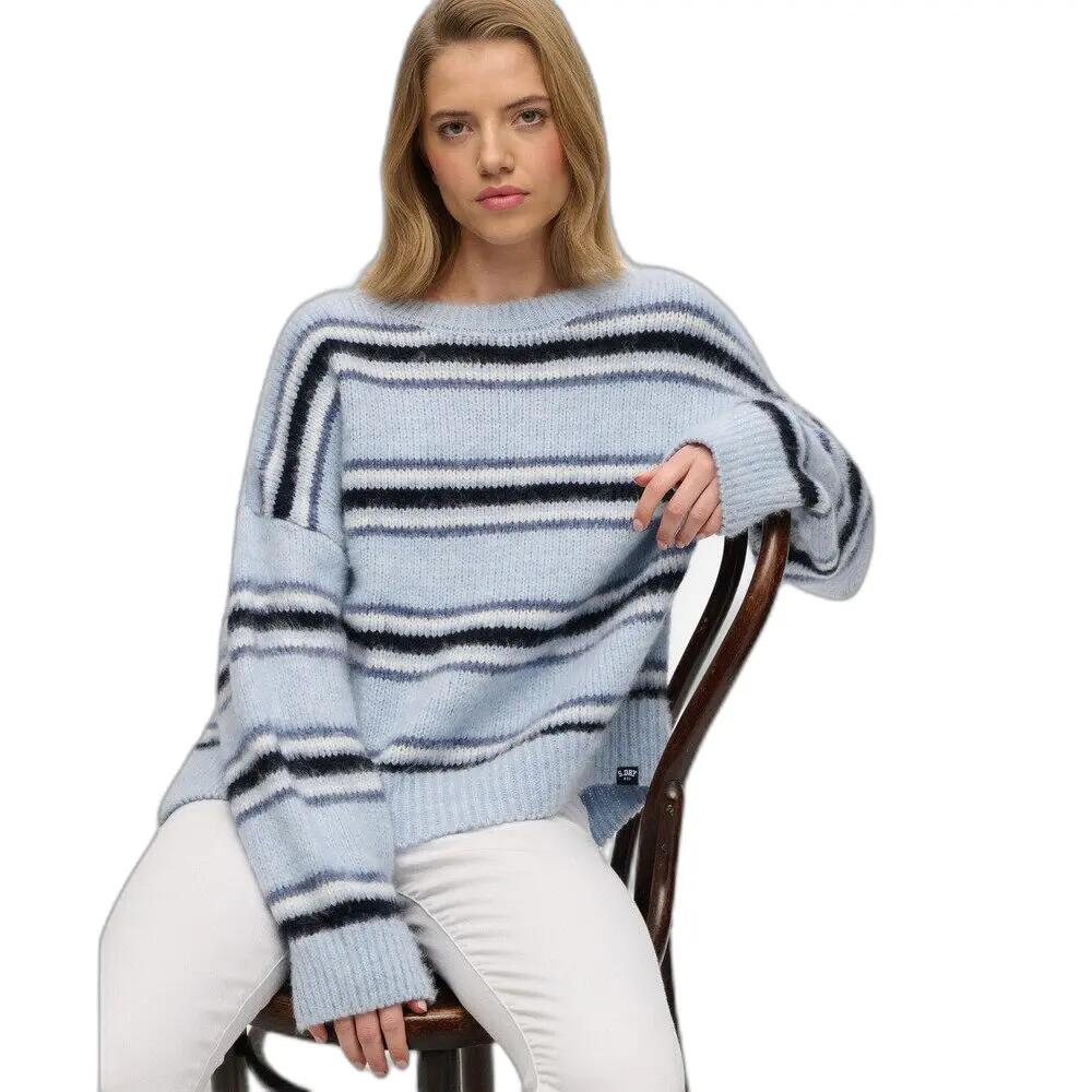 Brushed striped knit pullover for women Superdry 2/5