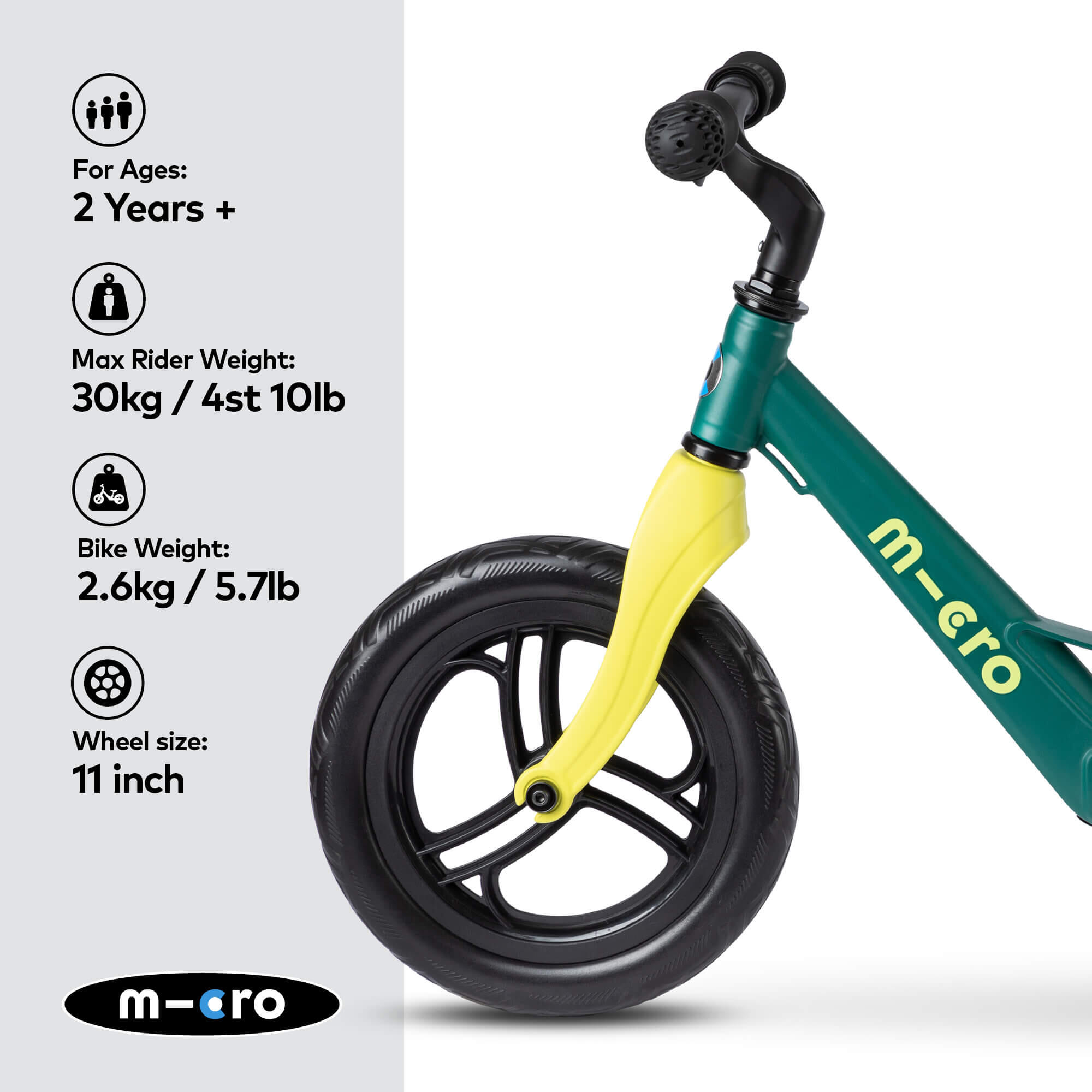 Draisienne  Balance Bike Lite Vert Paon 2/7