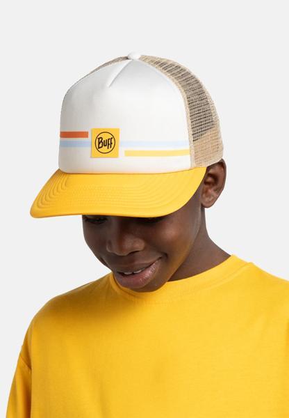 Buff Trucker Cap White Yellow Kids 6/7