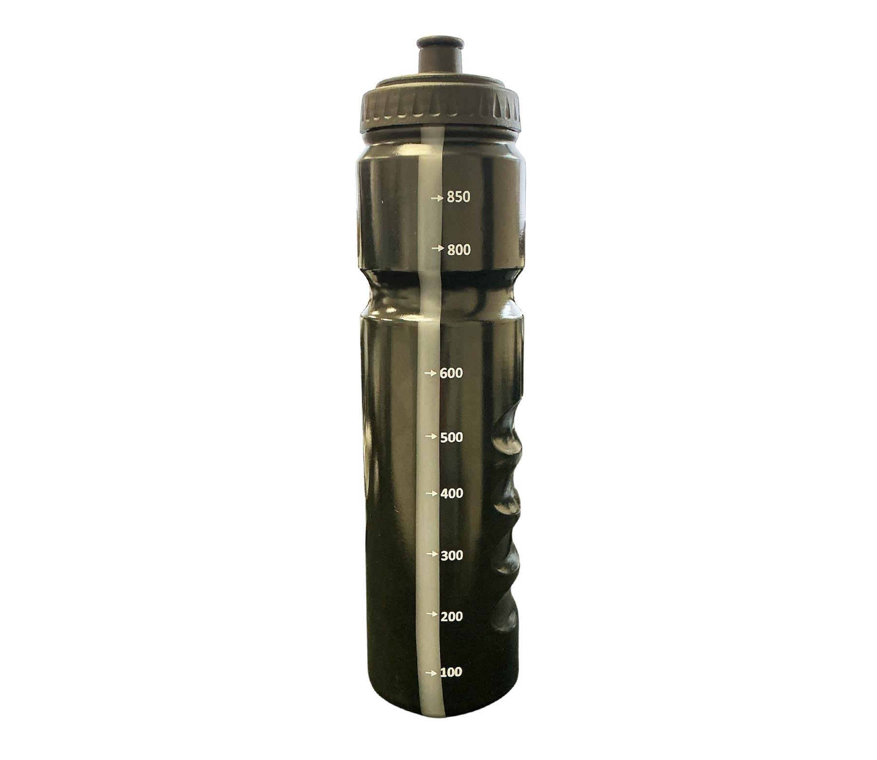 Hockey Trinkflasche STEEL Silver Safe 1.0L Kurzer Halm 3/5