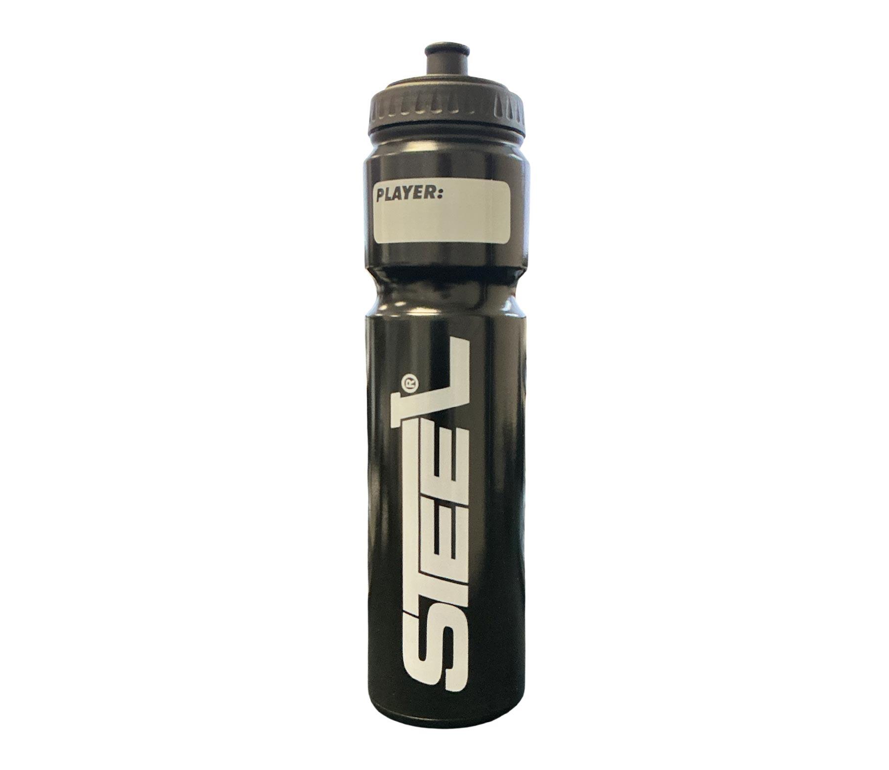 Hockey Trinkflasche STEEL Silver Safe 1.0L Kurzer Halm 2/5