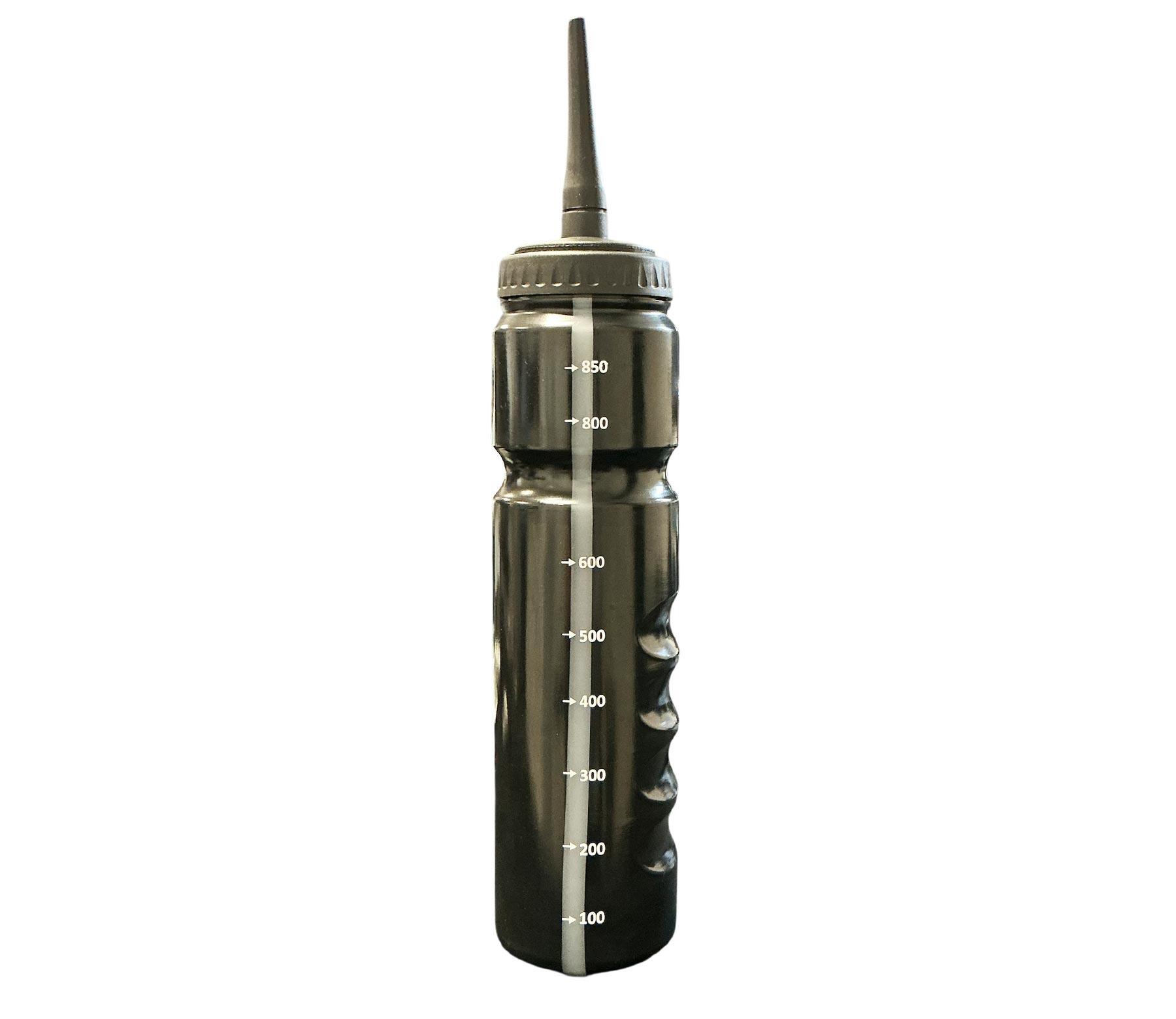 Hockey Trinkflasche STEEL Silver Safe 1.0L Langer Halm 2/4