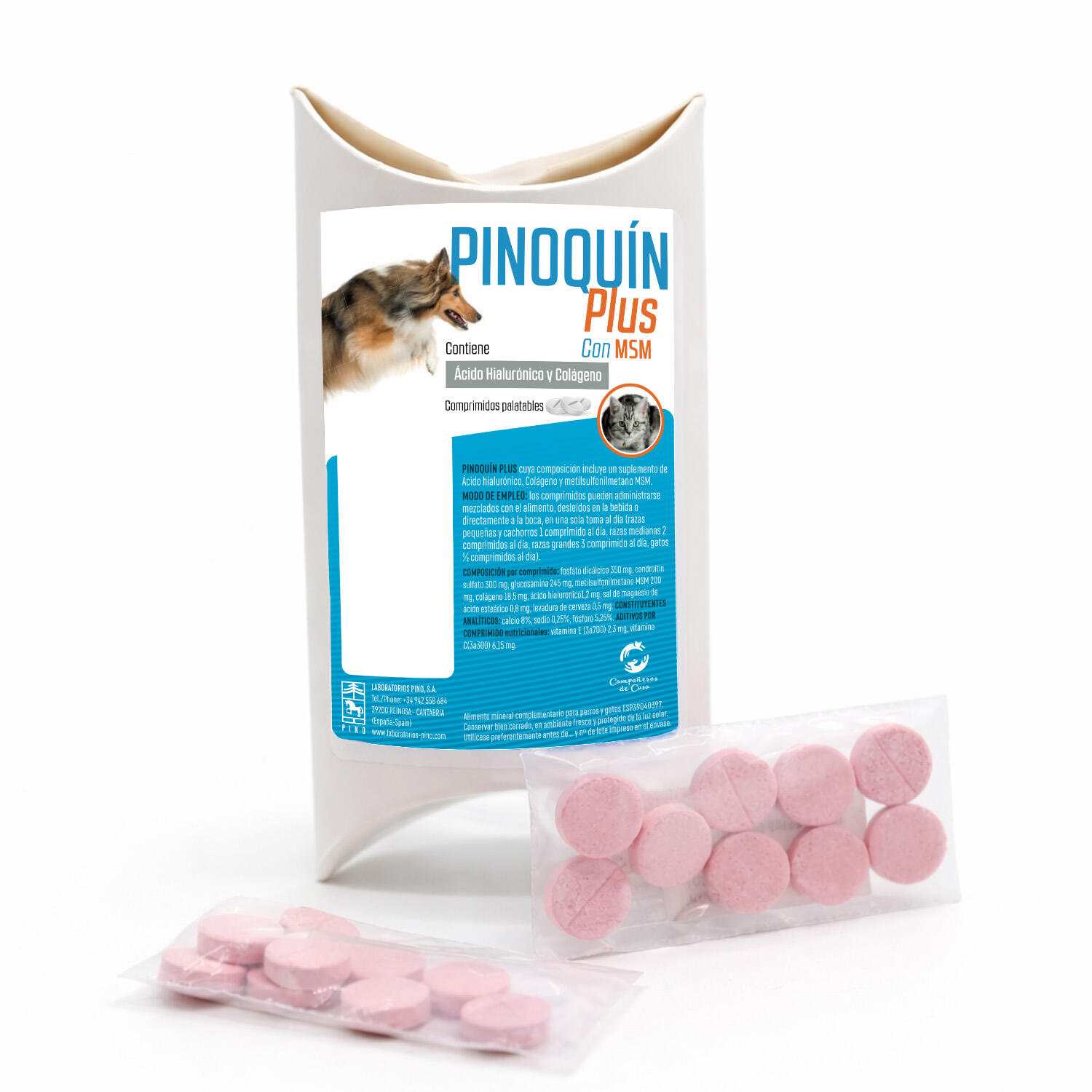 Condroprotector Mascotas Unisex LABORATORIOS PINO Pinoquin Plus 30 Comp 2/5