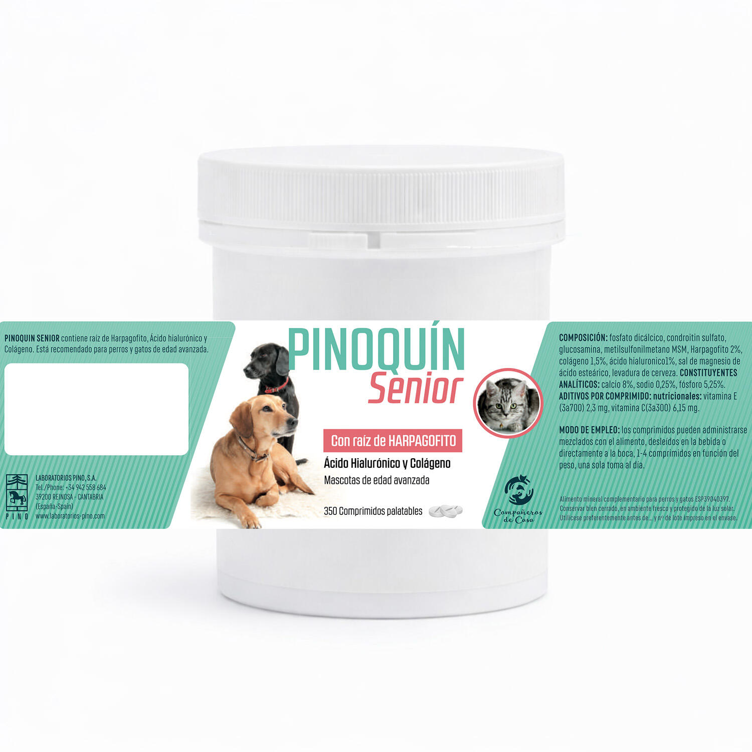 Condroprotector Senior Mascotas LABORATORIOS PINO Pinoquin Senior 160 3/5