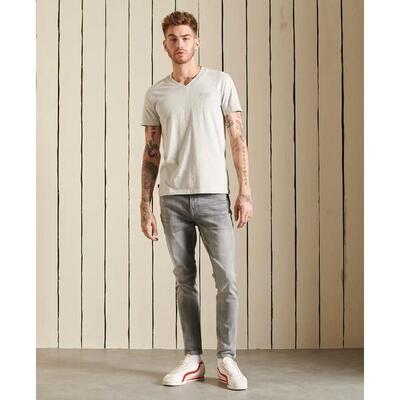 V-hals t-shirt van biologisch katoen superdry vintage logo