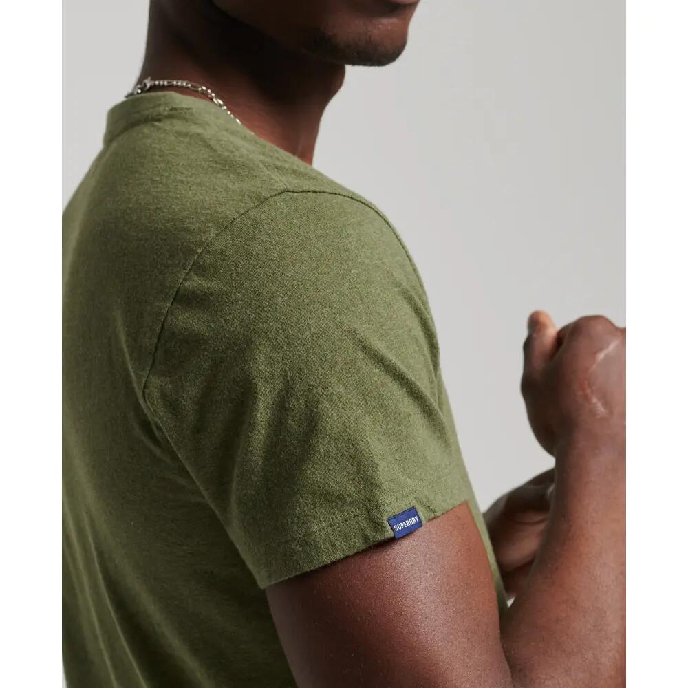 T-shirt Kaki Homme Superdry M1011170A 3/4