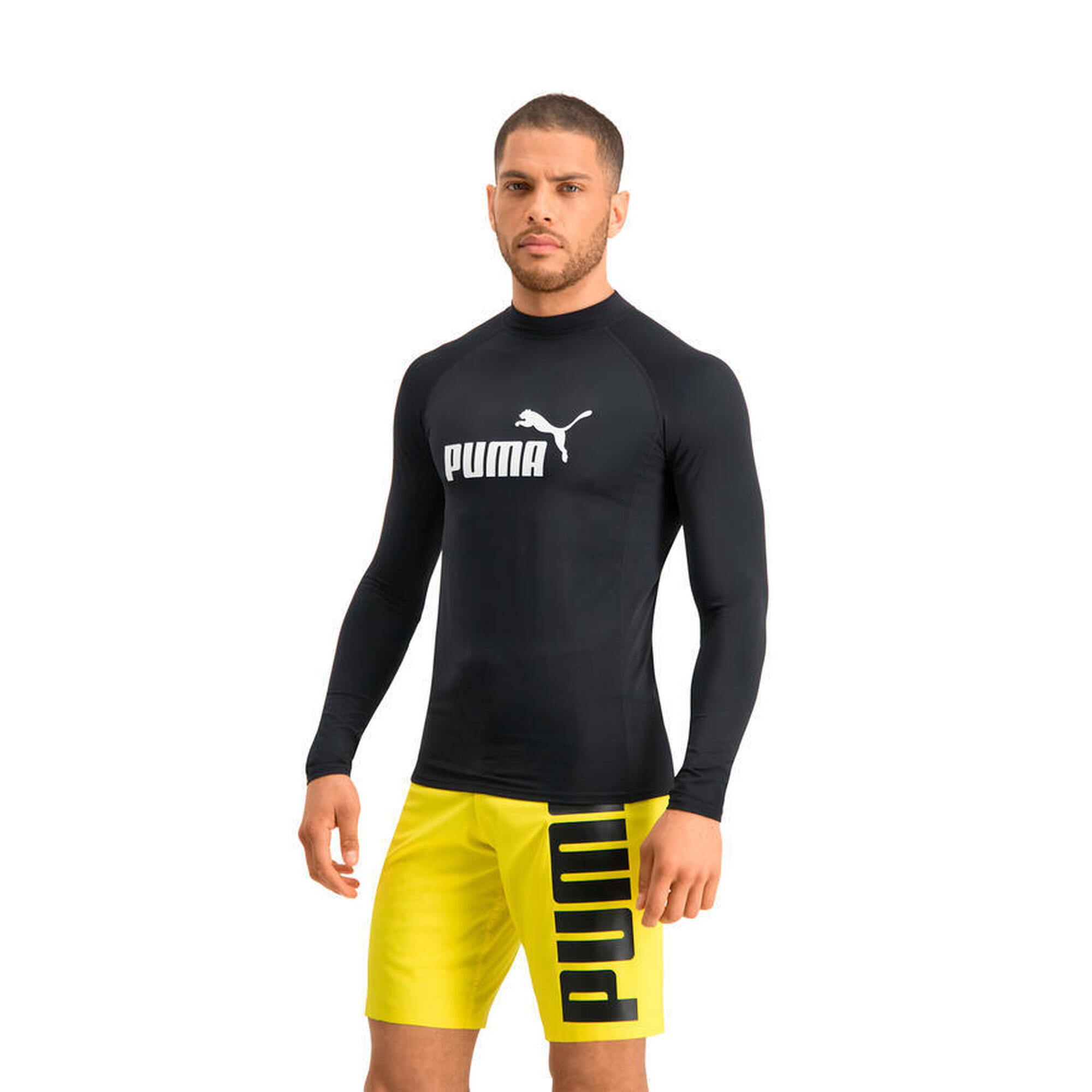 Bluza barbati Puma Swim Men Long Sleeve Rash Guard 1p, Negru