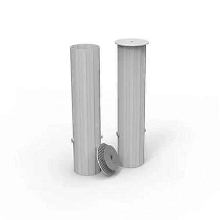 Spiel aus 4 Aluminiumhülsen + Deckel für Fußballtore Sporti