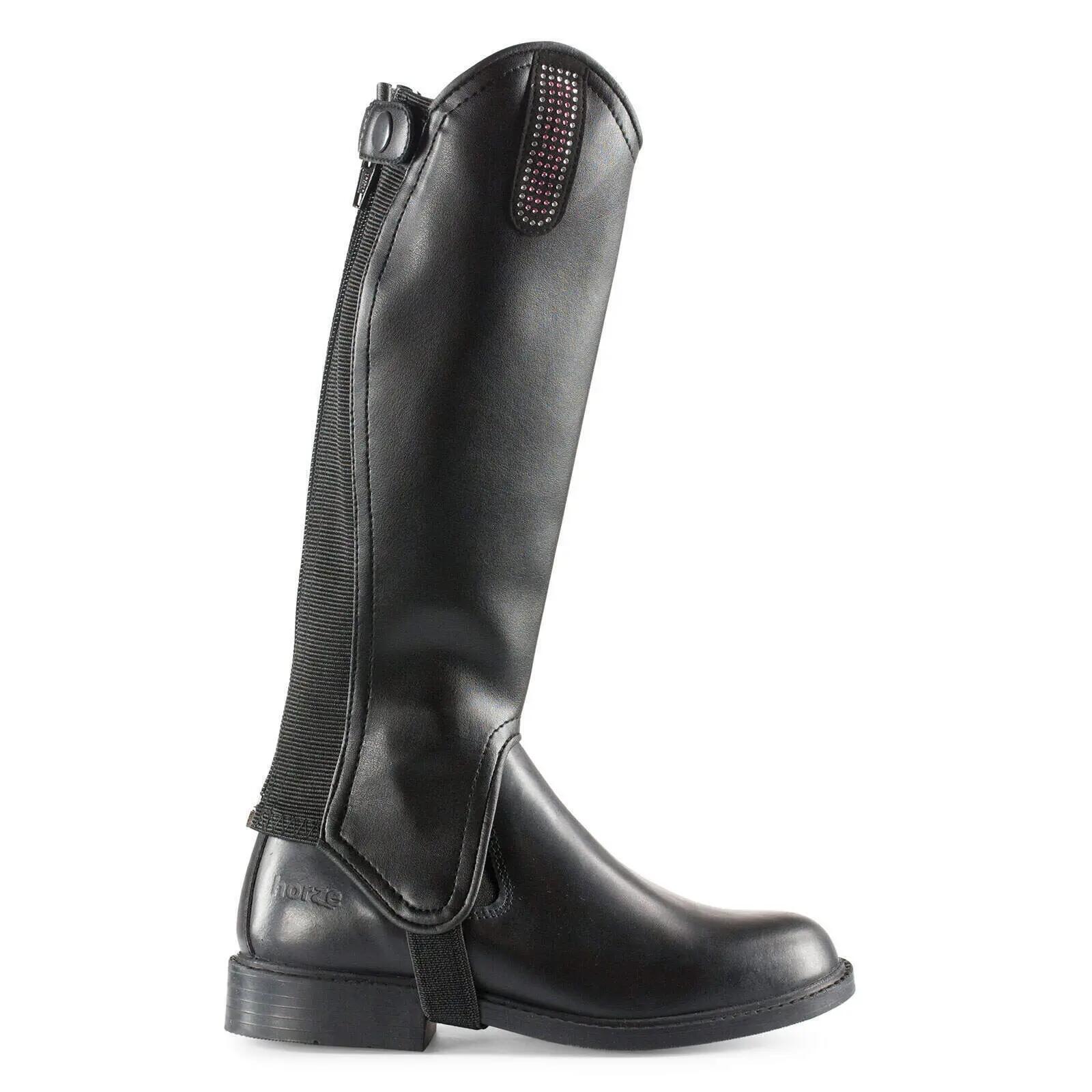 Mini skórzane buty do jazdy konnej zdobione kryształkami dla dzieci Horze