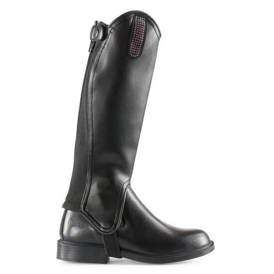 Mini-chaps d'équitation en cuir décorés aux cristaux enfant Horze