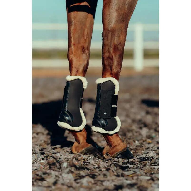 Guêtres antérieurs pour cheval Ouvertes protège-tendons avec doublure imitation 2/5