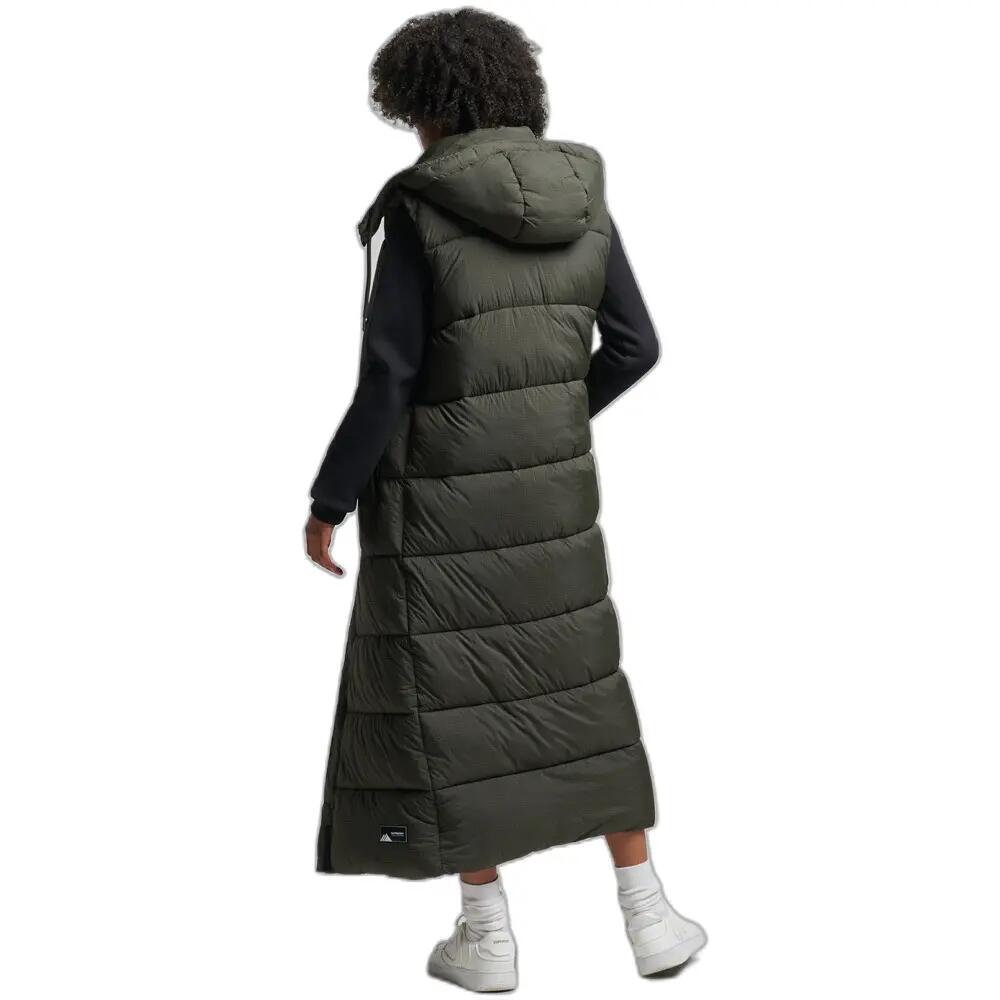 Doudoune à capuche long sans manches femme Superdry Ripstop 2/7