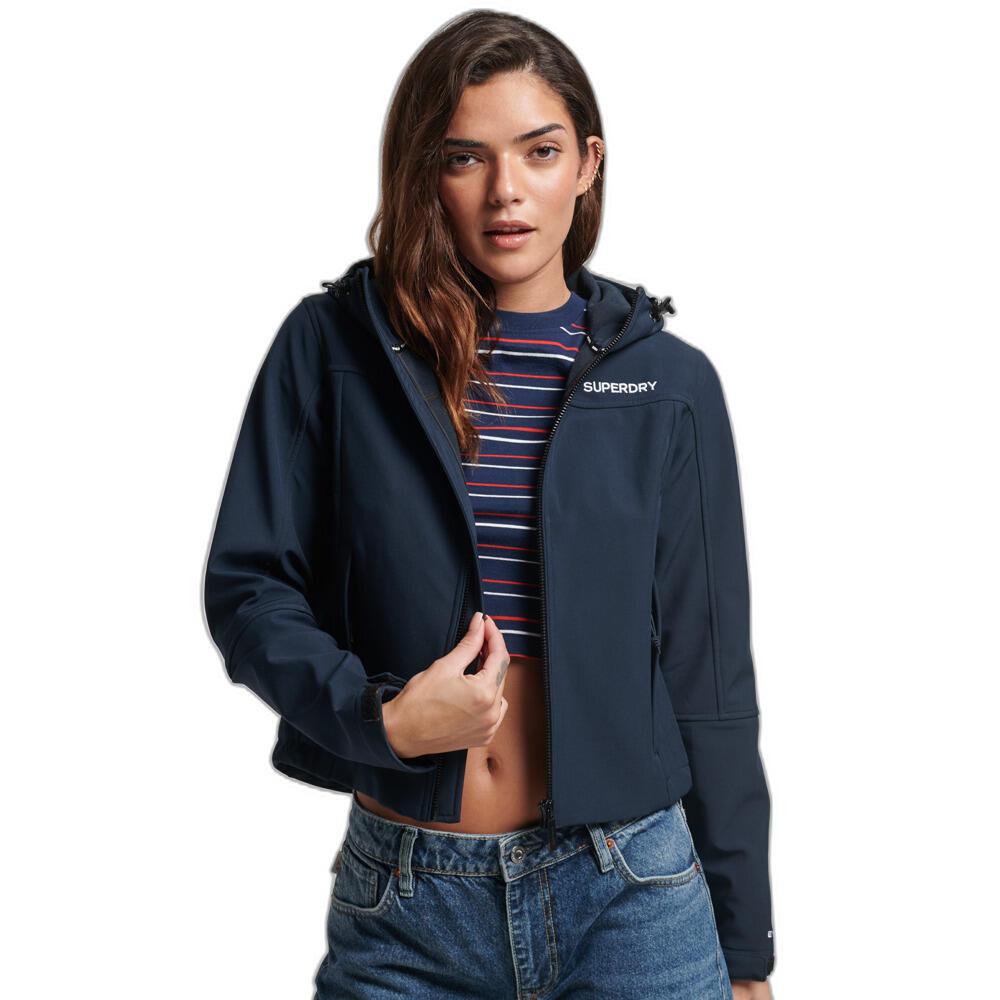Dames softshell waterdichte jas met capuchon Superdry Code Trekker 2/6