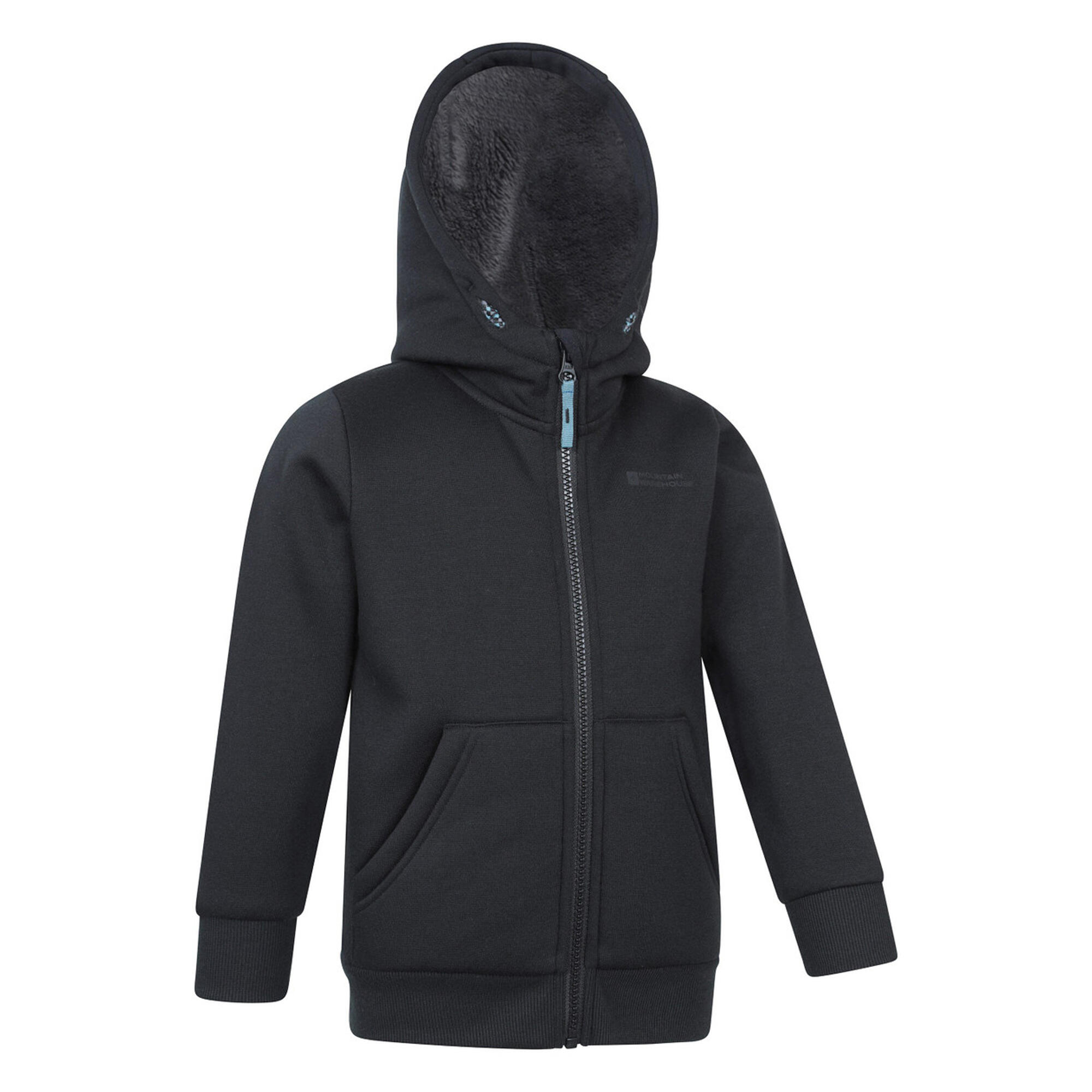 "Nordic II" Hoodie mit durchgehendem Reißverschluss für Kinder Schwarz 4/4
