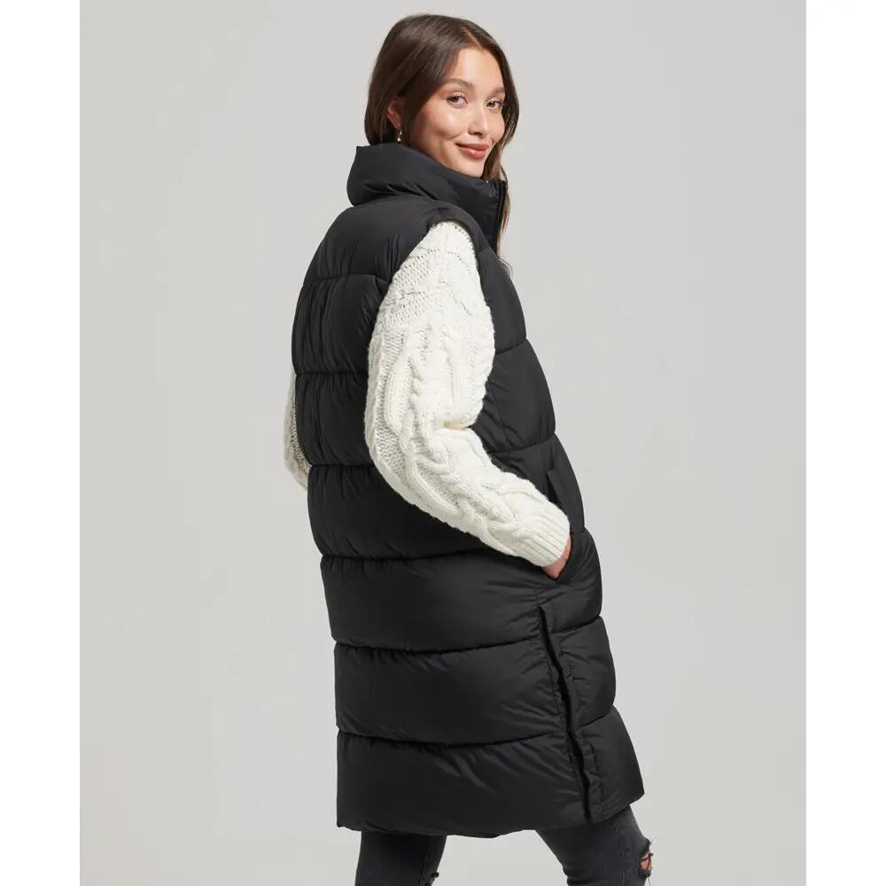 Doudoune longue sans manches capuche femme Superdry 3/6