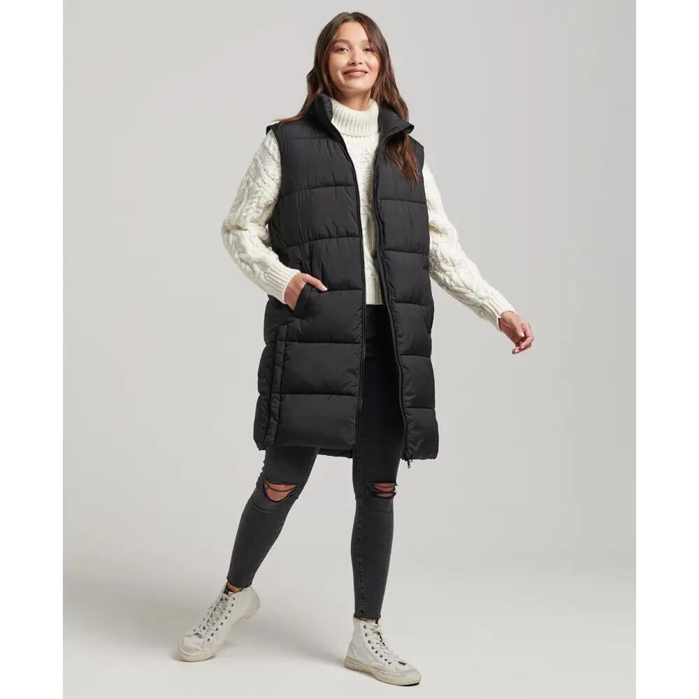 Doudoune longue sans manches capuche femme Superdry 2/6