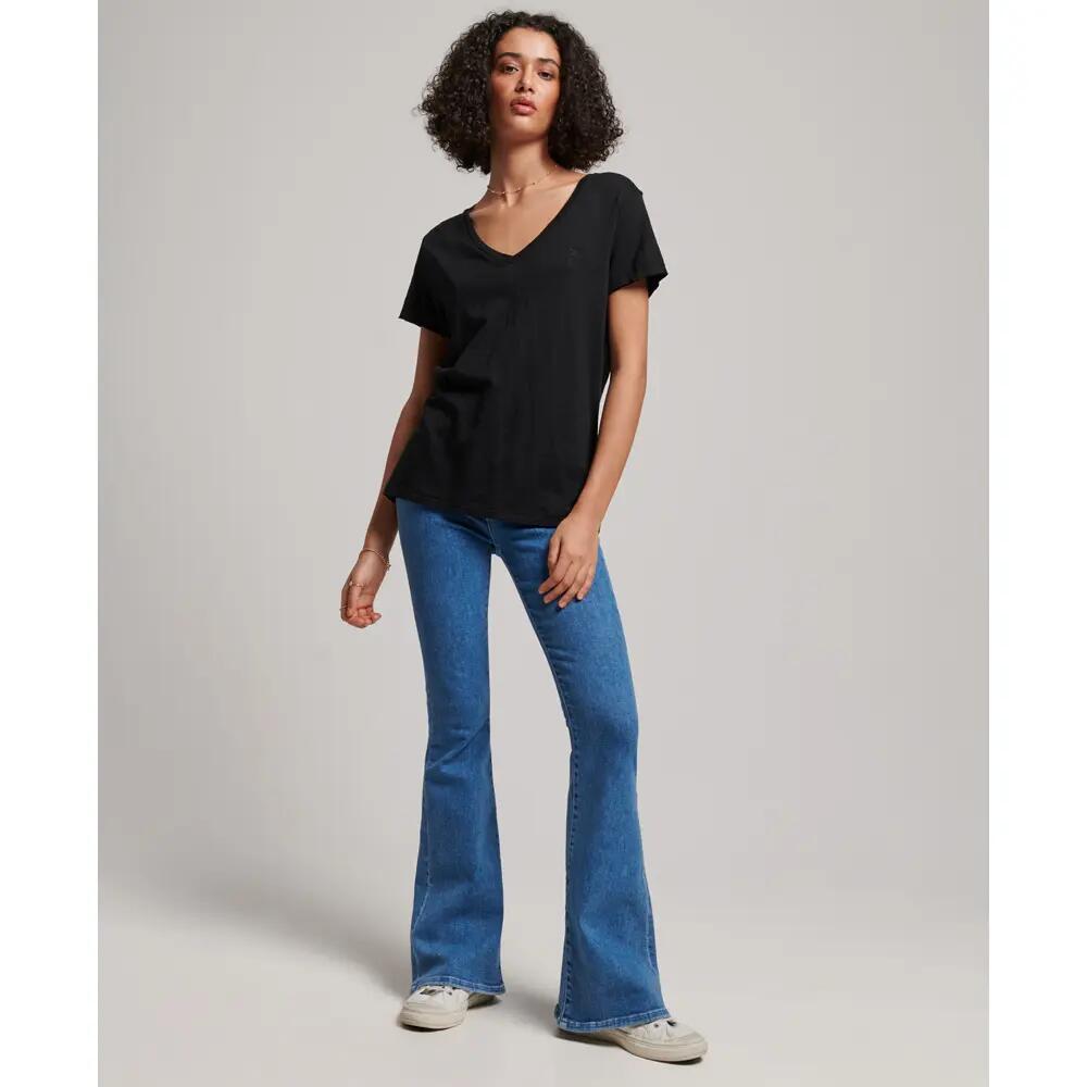 T-shirt col V brodé et flammé femme Superdry 2/3