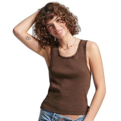 Tanktop met kanten rand voor vrouwen superdry
