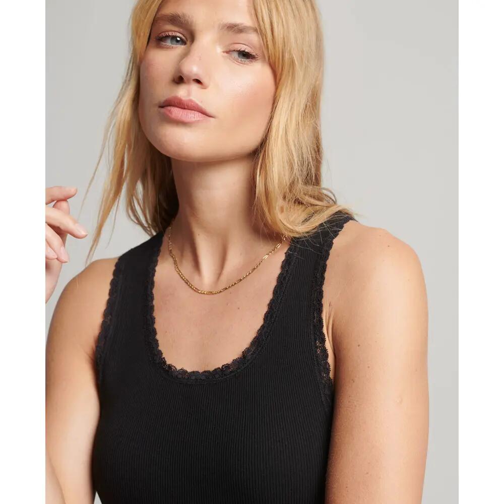 Tanktop mit Spitzenbordüre Frau Superdry 4/5