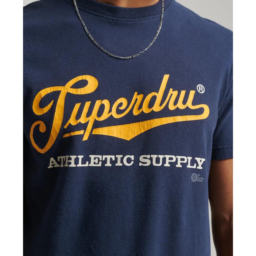 Biologisch T-shirt Superdry Vintage Scripted College 3/4