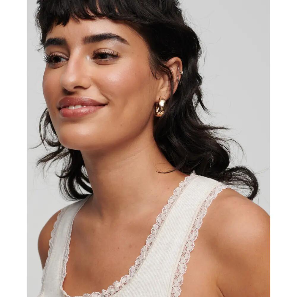 Débardeur en coton bio à liseré en dentelle femme Superdry Vintage 3/3