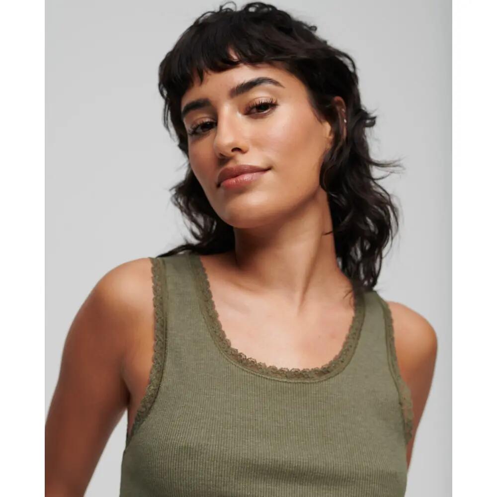 Débardeur Vert Femme Superdry Vintage Lace 3/3