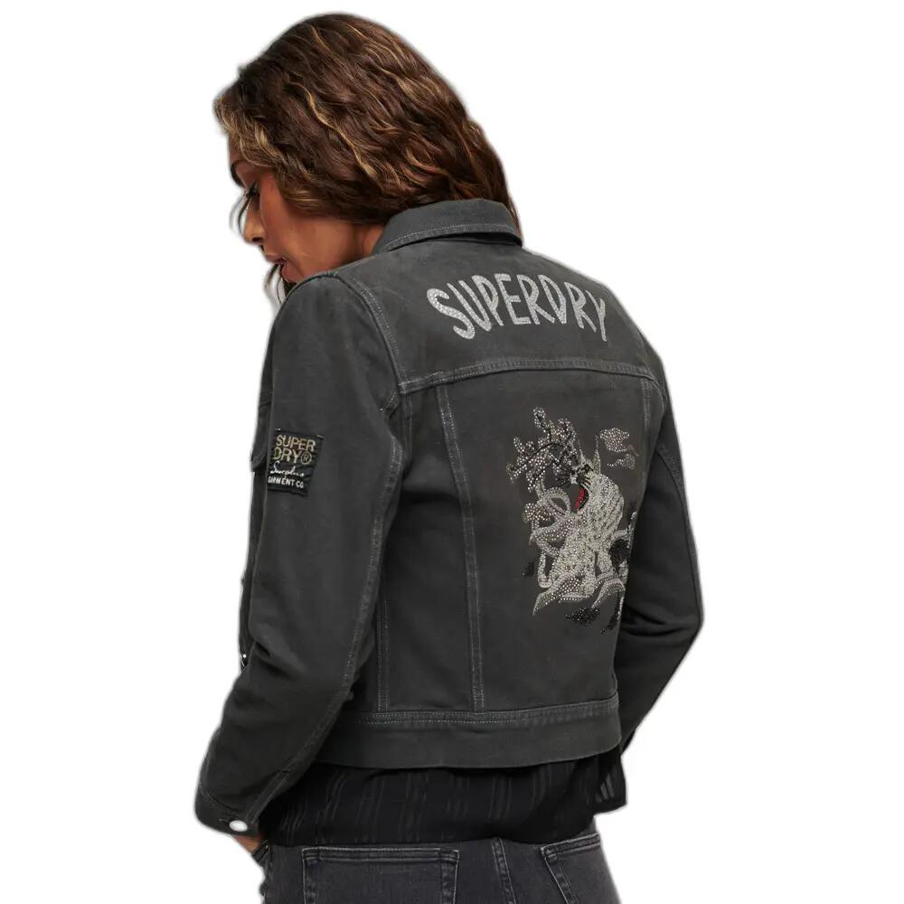 Veste en jean courte femme Superdry Workwear St Tropez 3/6