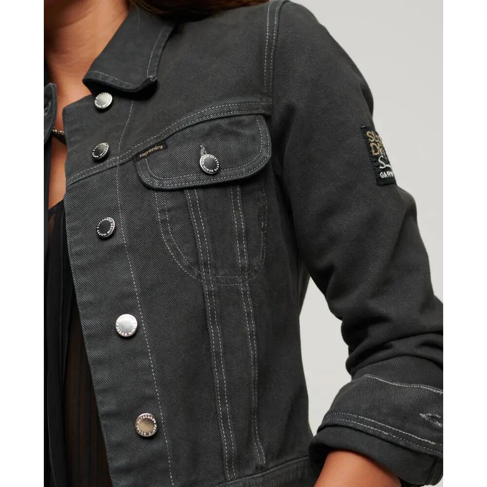 Veste en jean courte femme Superdry Workwear St Tropez 5/6