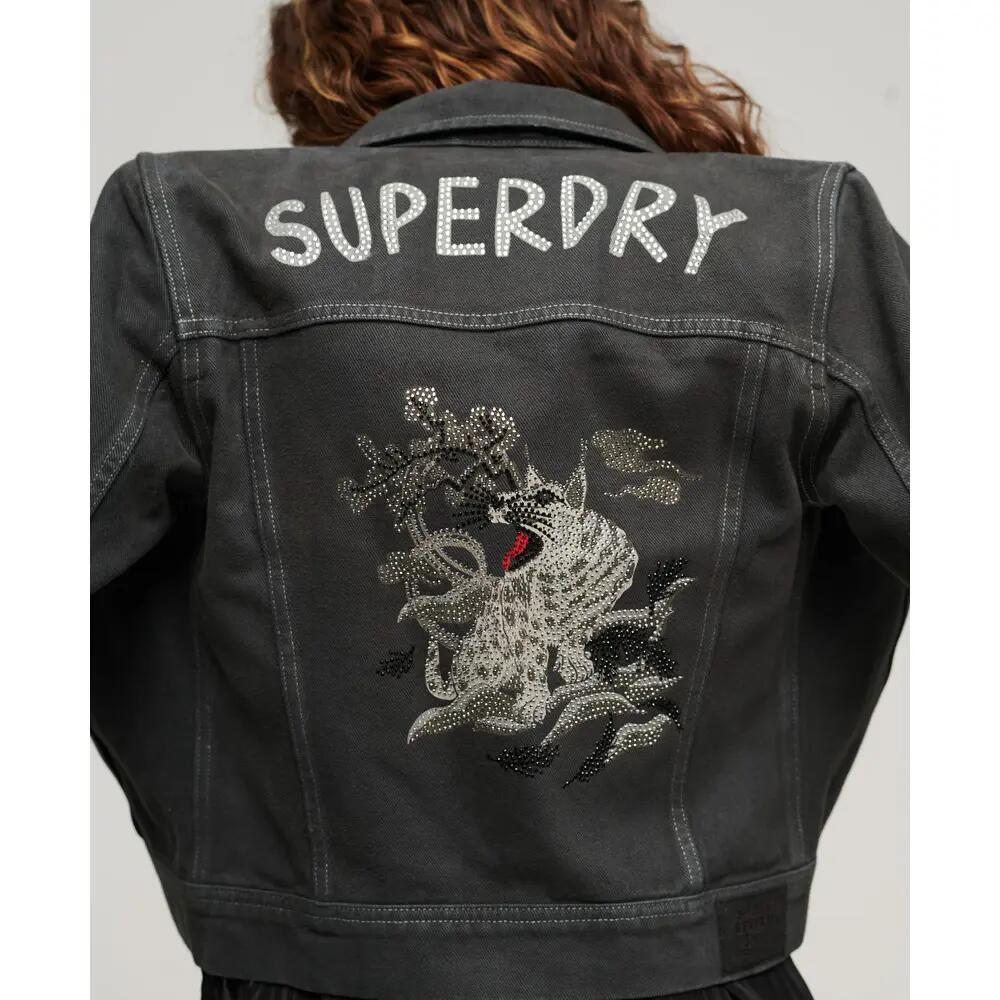 Veste en jean courte femme Superdry Workwear St Tropez 4/6