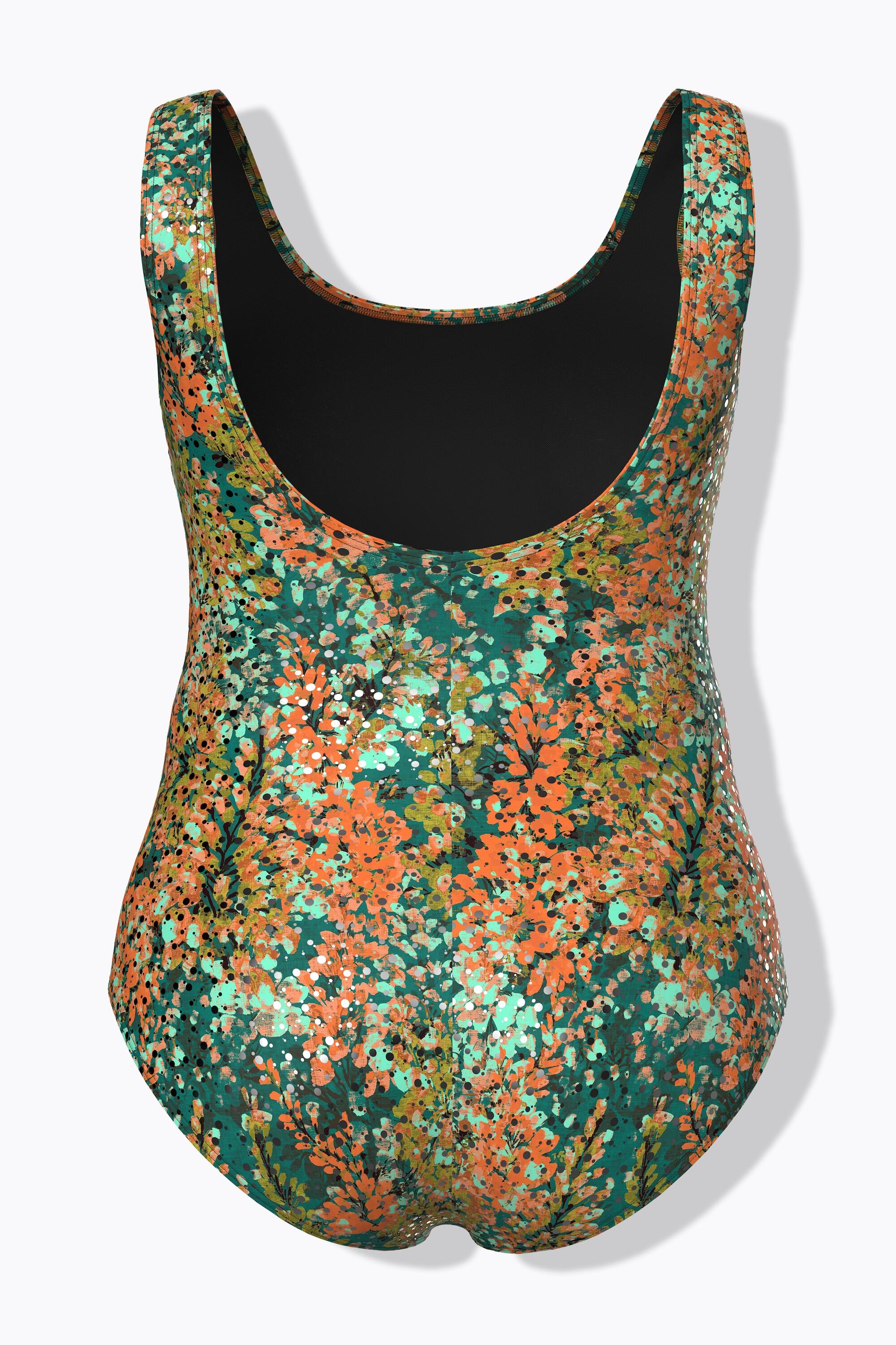 Femme Maillot de bain à fleurs sans bonnets souples décolleté rond 7/7